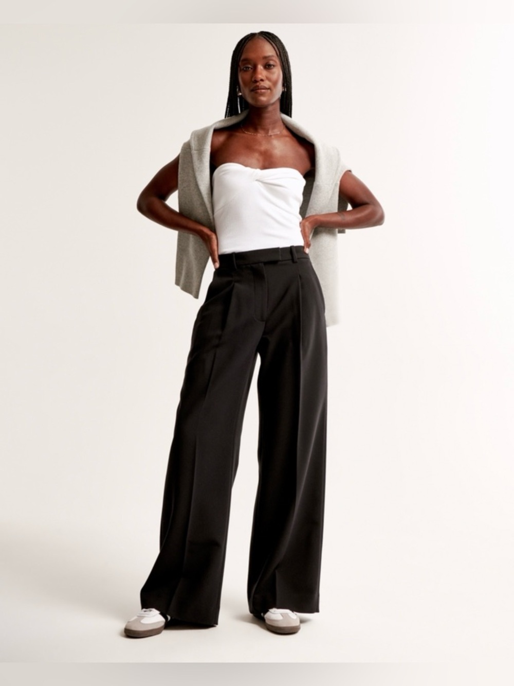Abercrombie & Fitch Harper Tailored Ultra Wide Leg Pant